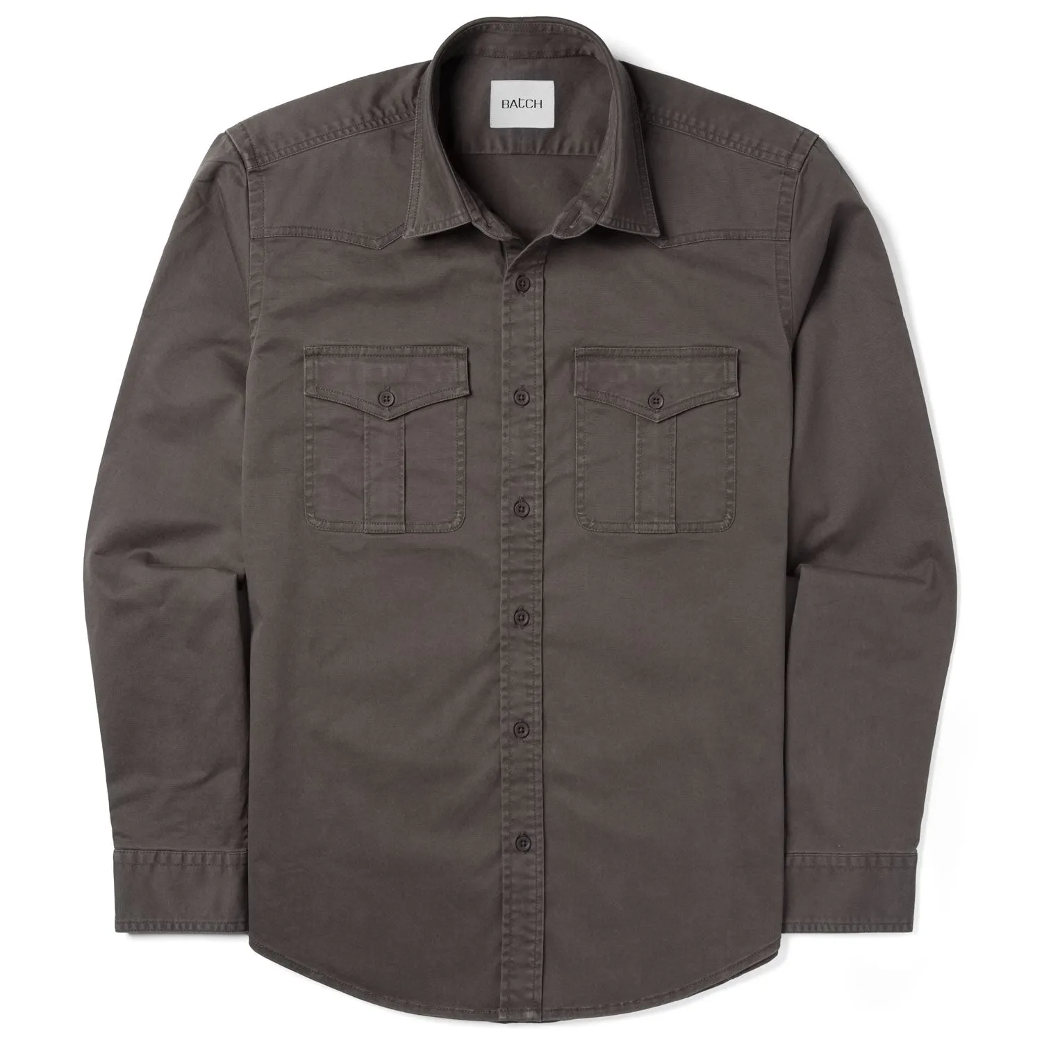 Maker Shirt Jacket – Slate Gray Heavy Weight Cotton Twill