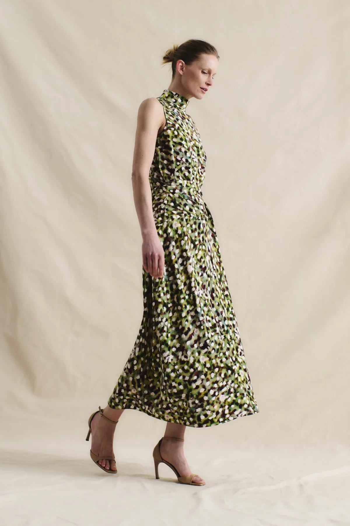 Martina Dress - Washable Silk :: Spotlight Print