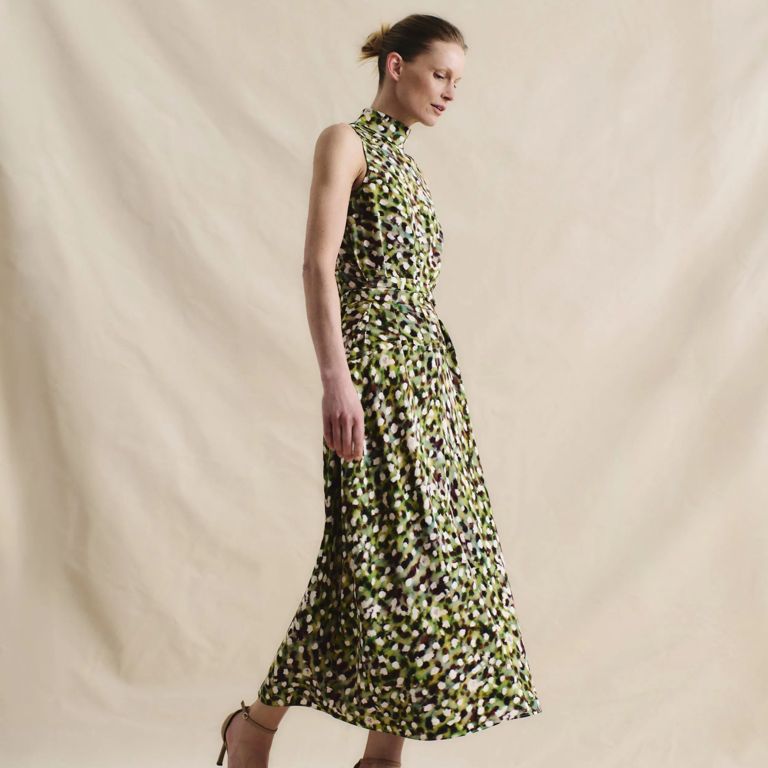 Martina Dress - Washable Silk :: Spotlight Print