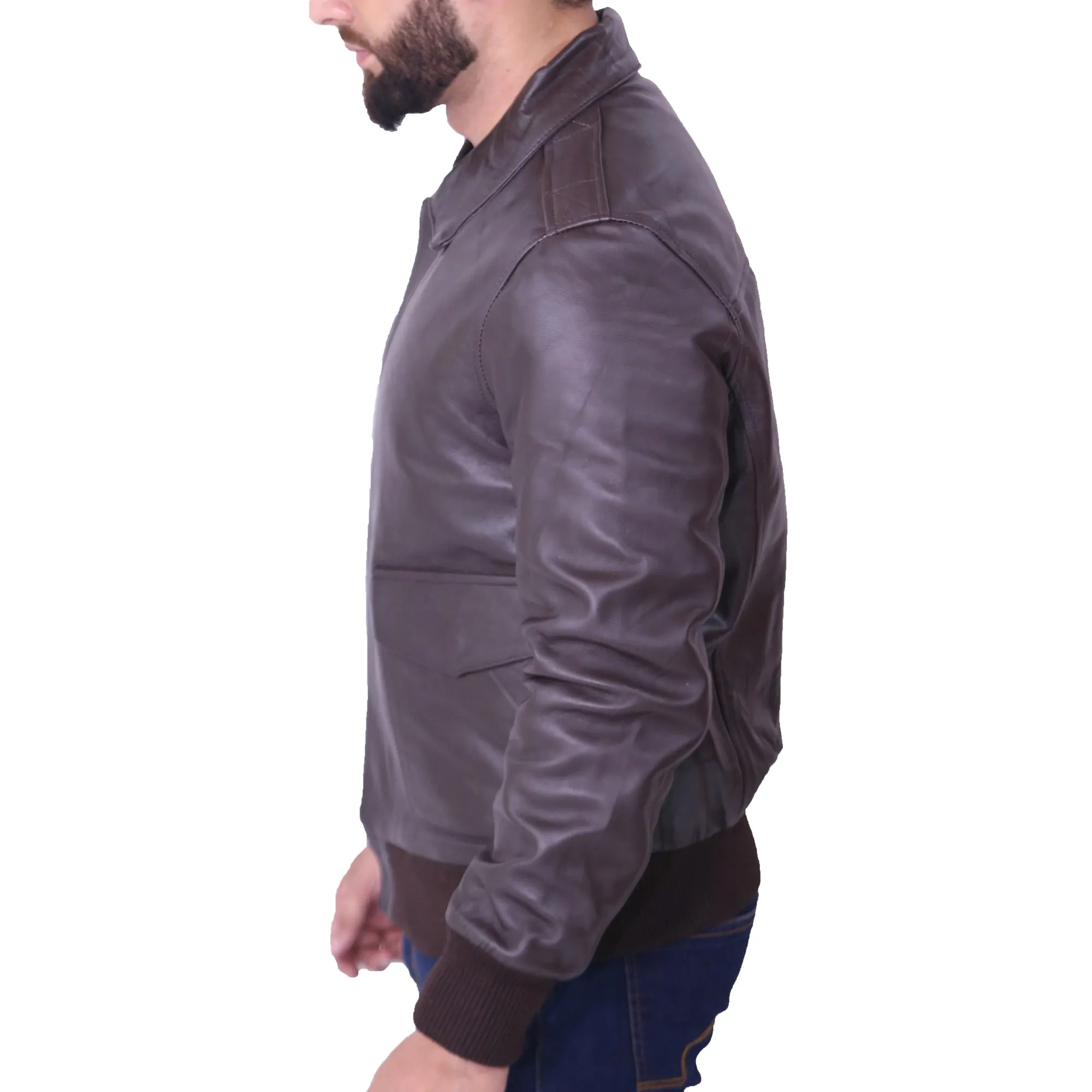 Men's A2 Airforce Flight Brown Jacket