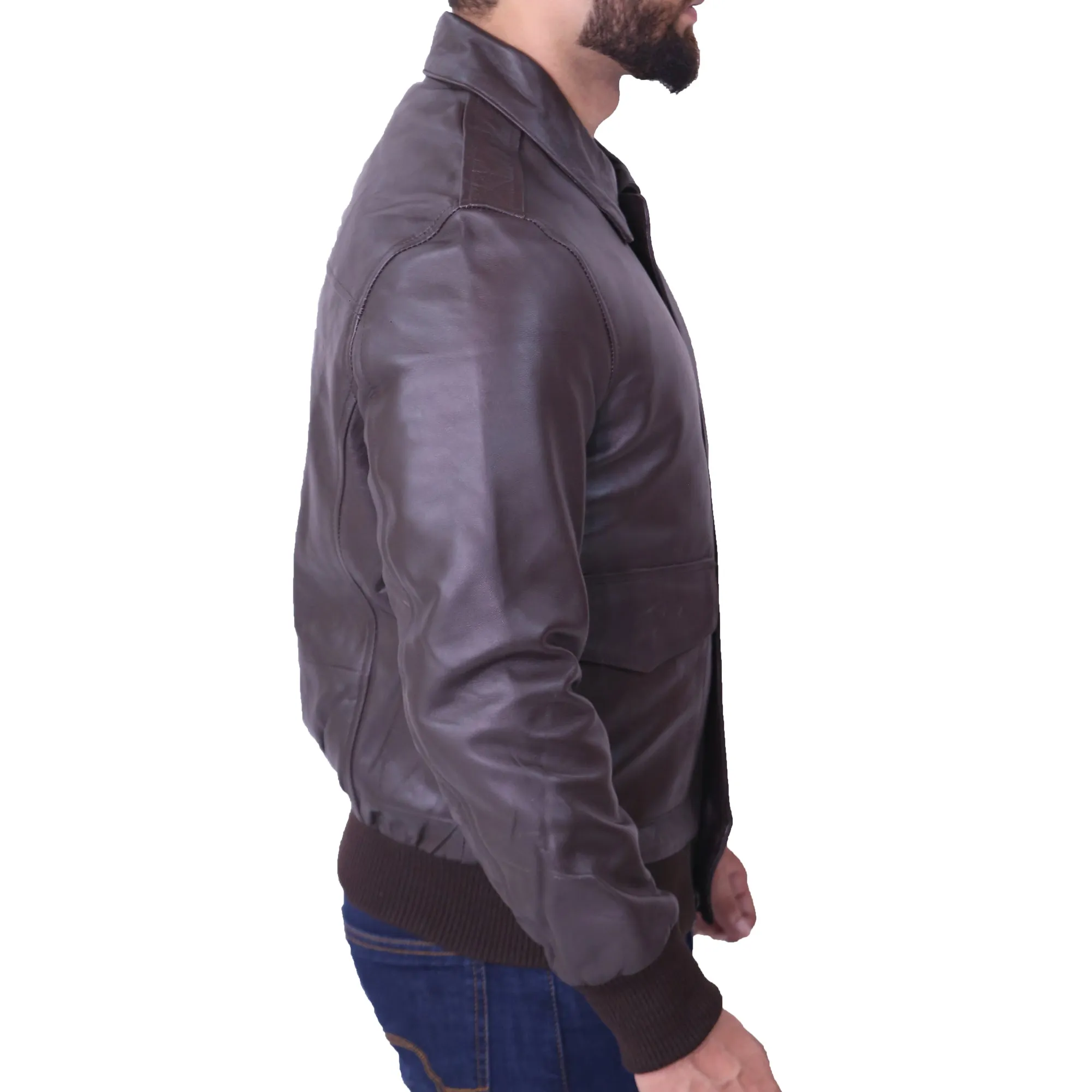 Men's A2 Airforce Flight Brown Jacket