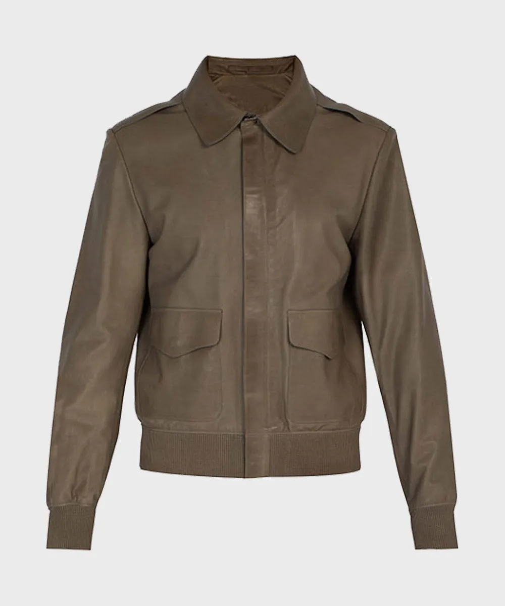 Men's Brown Aviator Bomber Jacket