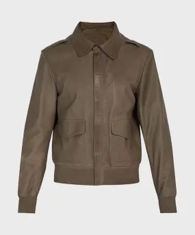 Men's Brown Aviator Bomber Jacket