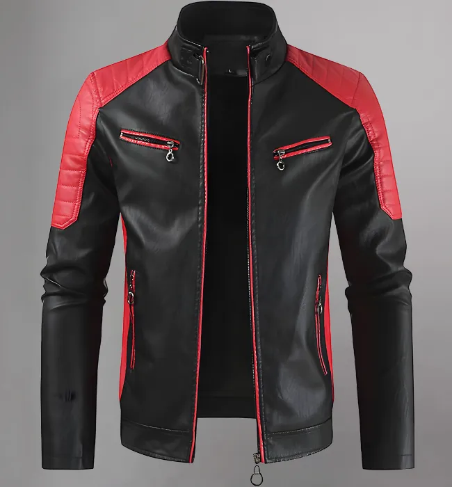 Men's cafe Racer Retro Motorcycle Leather Jacket