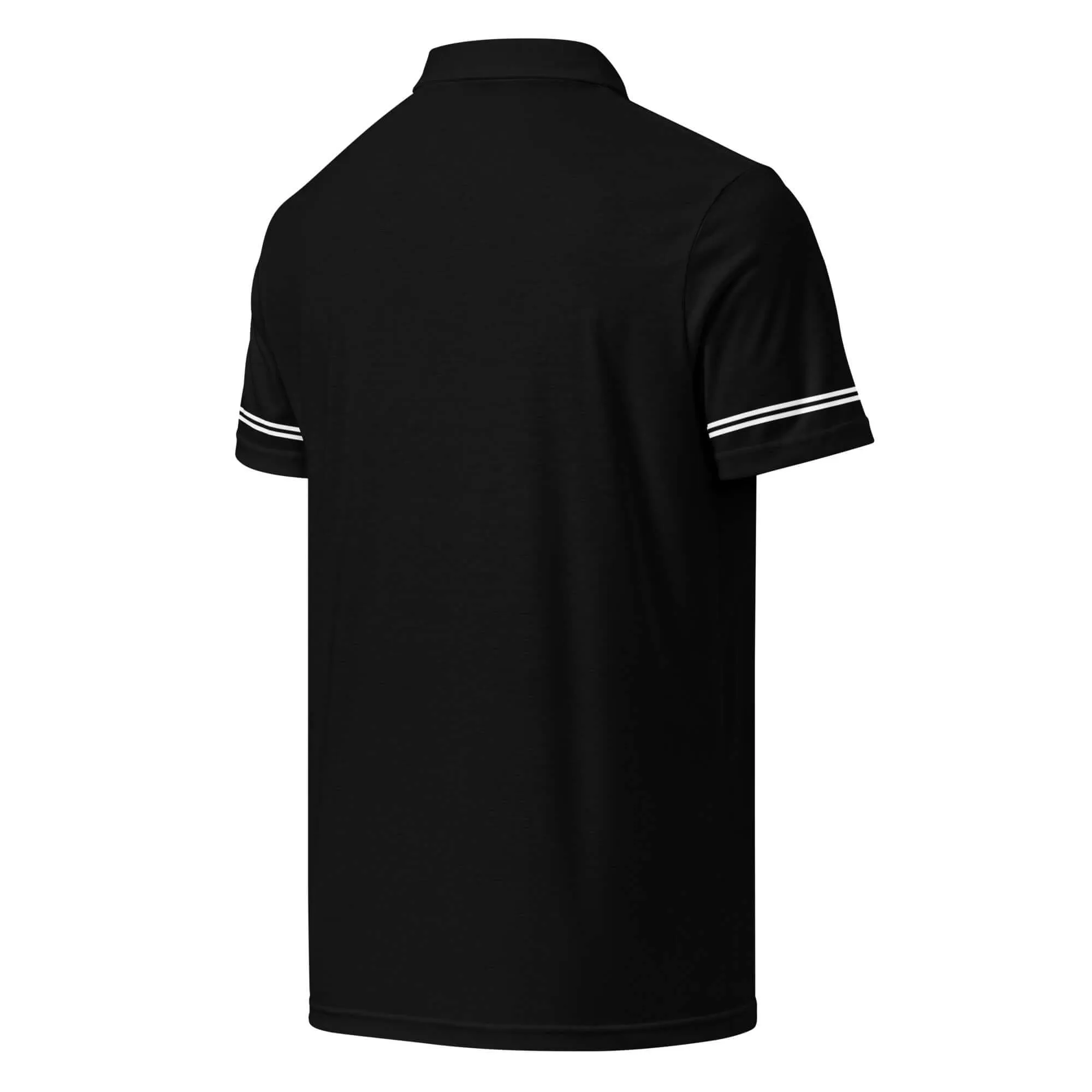 Men’s Slim Fit Polo Shirt in Black White Trim, lioness-love