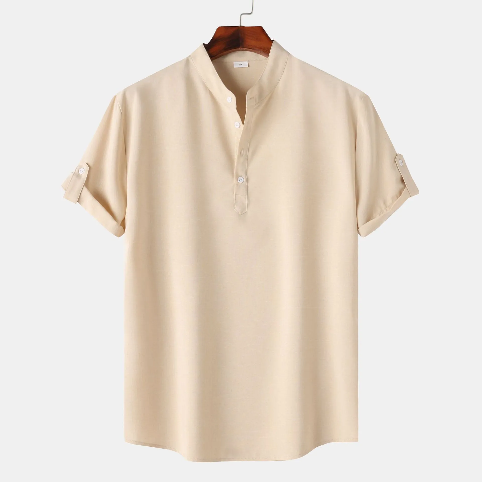 Men's Solid Color Short Sleeve Shirt