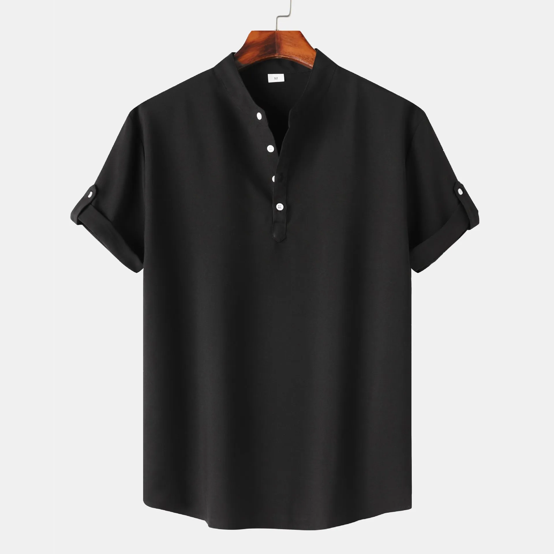 Men's Solid Color Short Sleeve Shirt