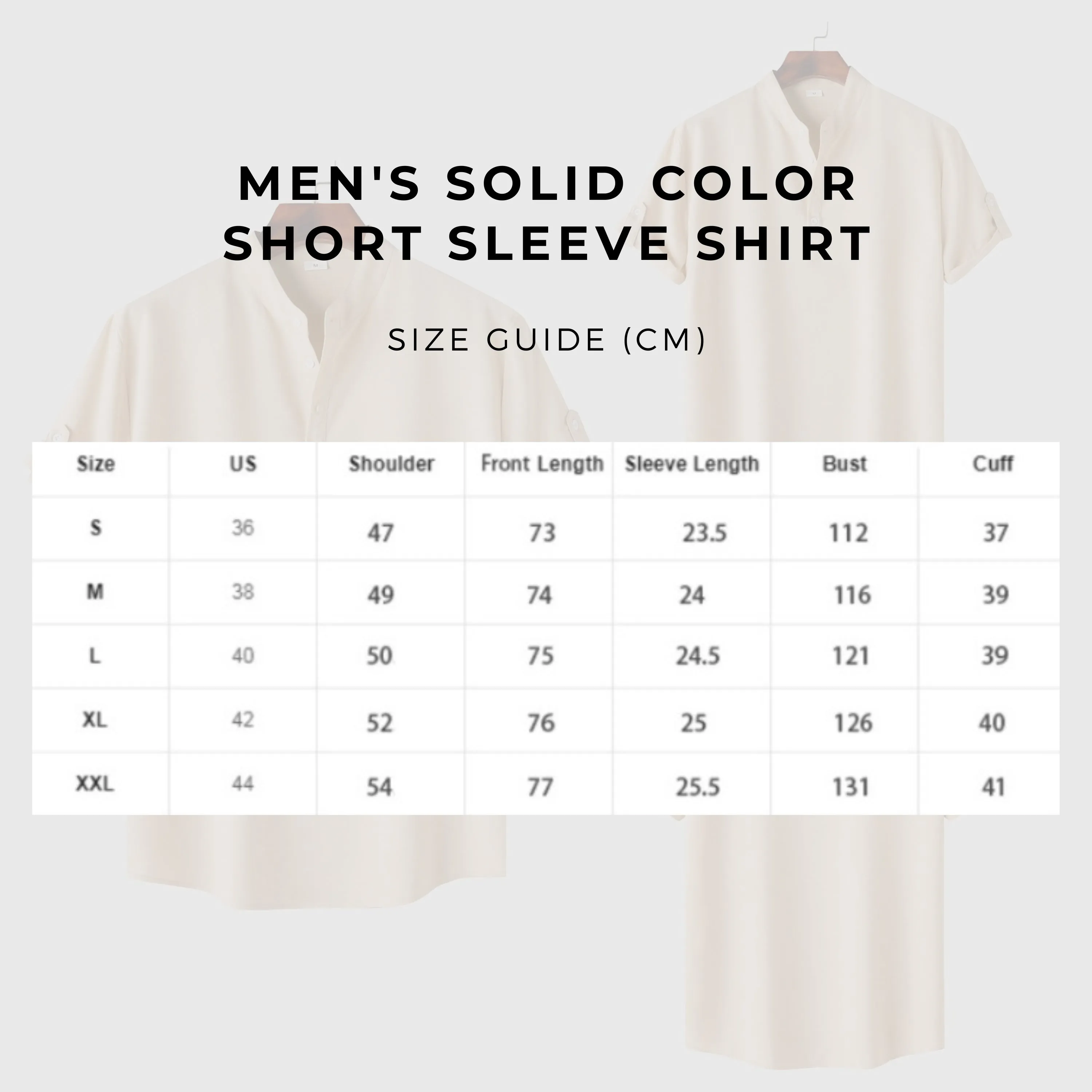 Men's Solid Color Short Sleeve Shirt