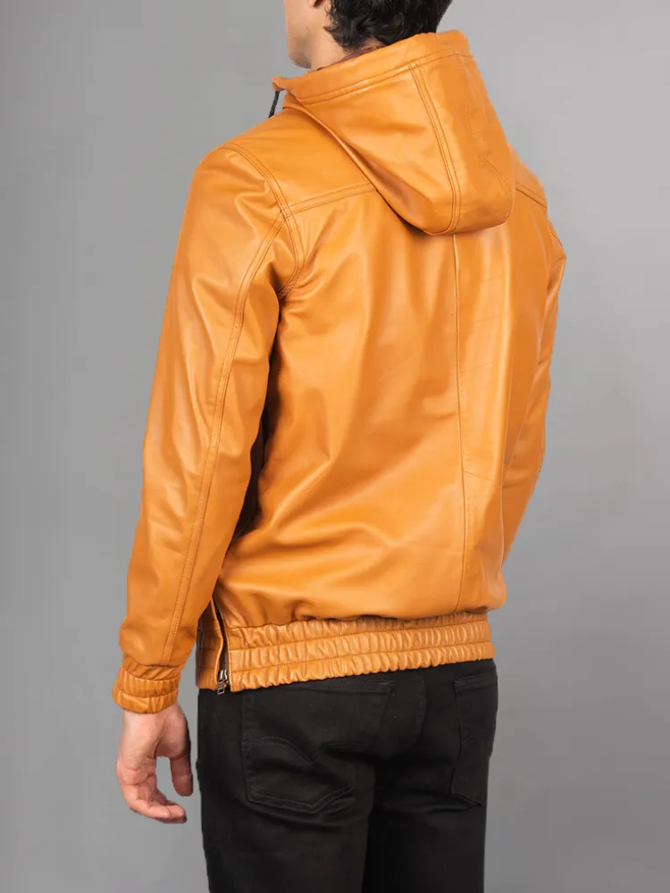 Mens Stylish Brown Leather Jacket