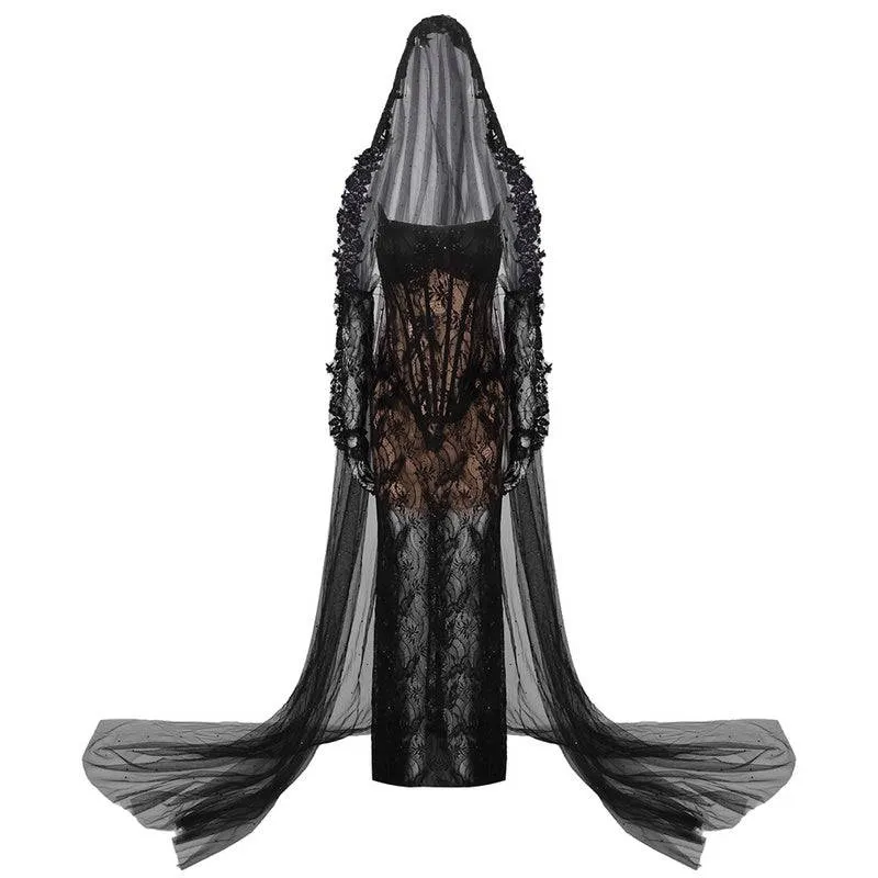 Mercilla Strapless Corset Lace Maxi Dress with Shawl