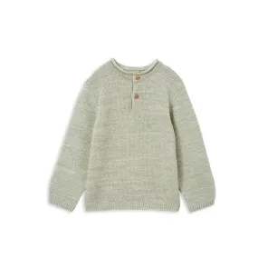 MILKY Olive Knit Henley