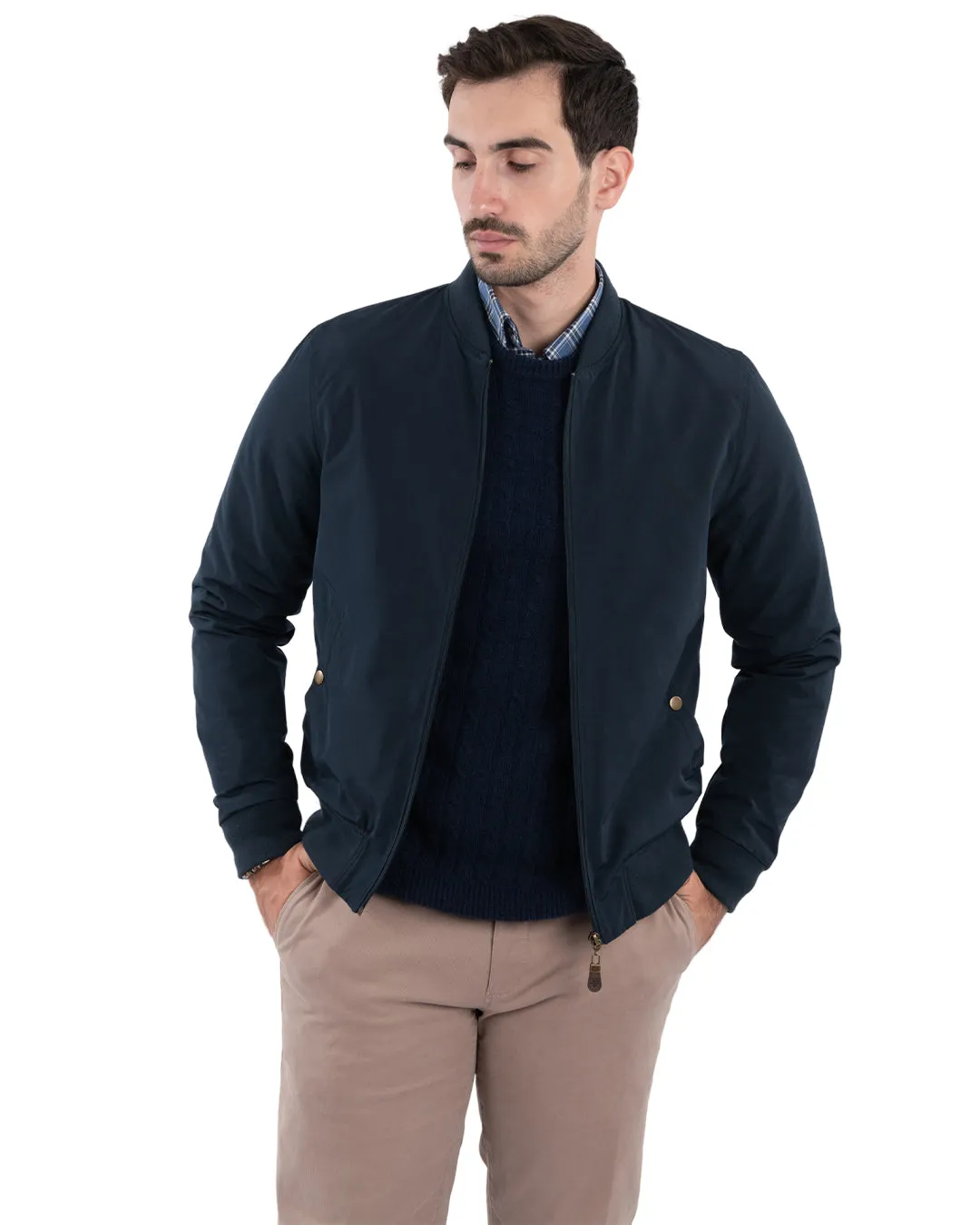 Navy Bomber Jacket