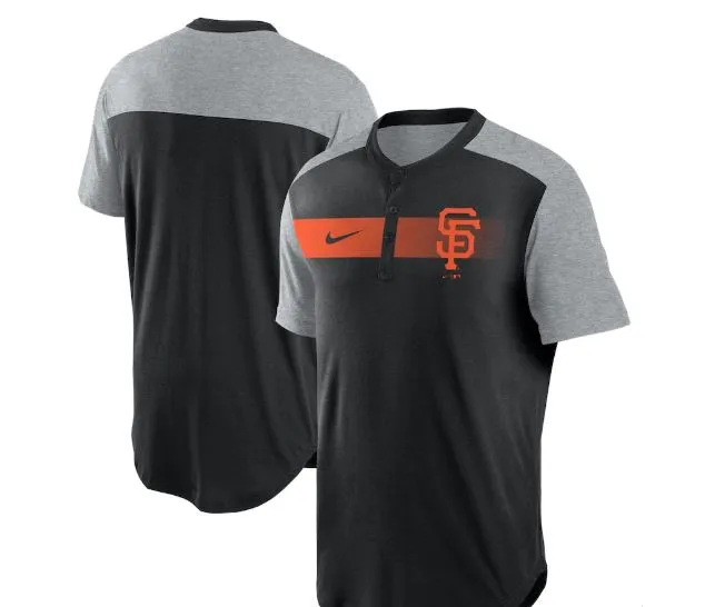 NIKE FADE DRI-FIT HENLEY T SHIRT SAN FRANCISCO GIANTS