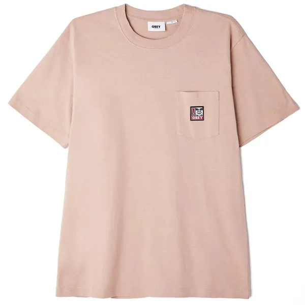 Obey Point Organic Pocket T-Shirt - Gallnut