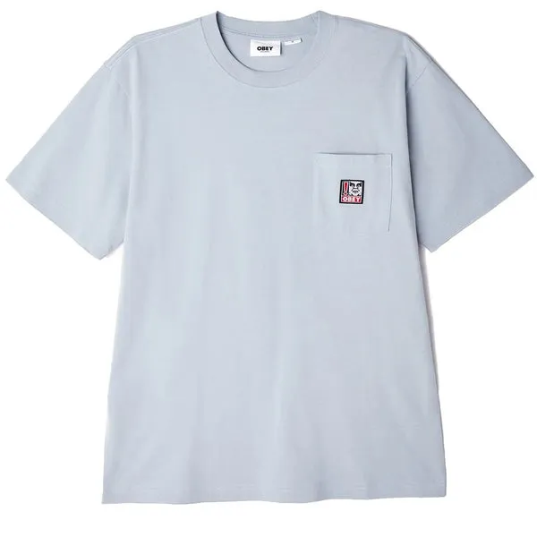 Obey Point Organic Pocket T-Shirt - Good Grey