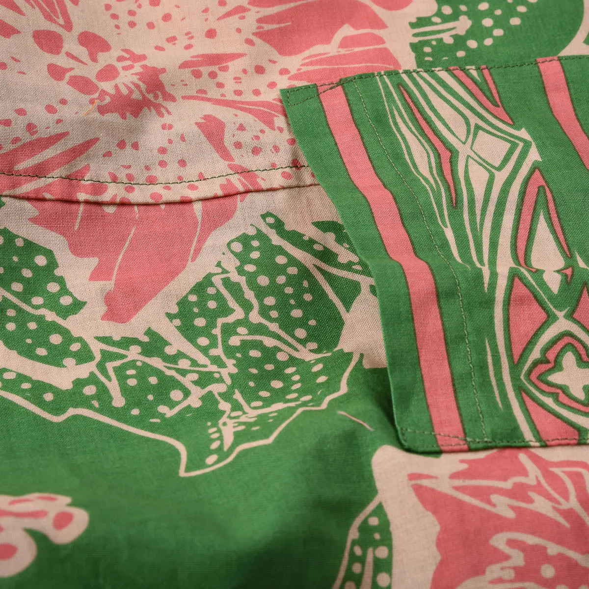 ONE EAR BRAND x GYPSY & SONS BANDANNA CABANA SHIRT - HIBISCUS GREEN