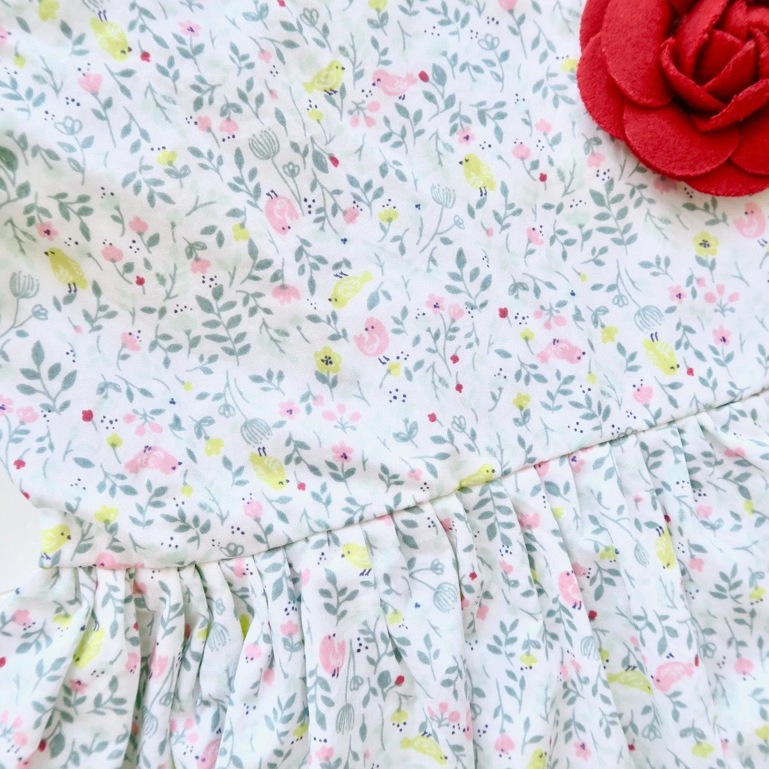 Periwinkle Dress in Pastel Mini Garden Print