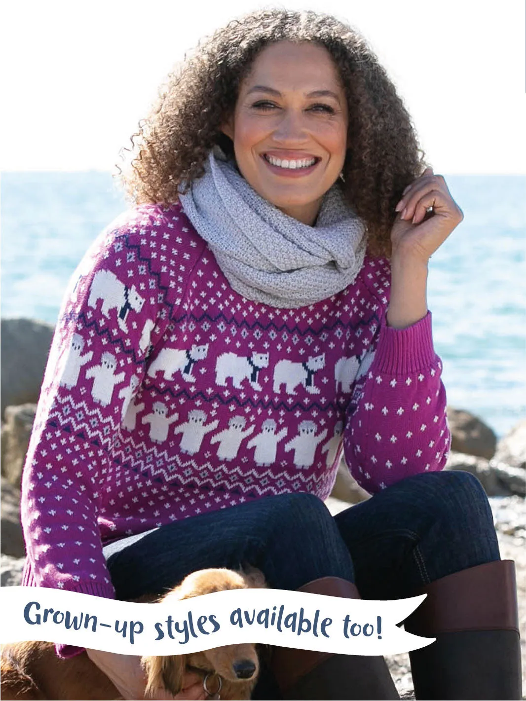 Polar pals knit dress