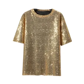 Pre Order:  Dazzle Sequined Loose T-Shirt