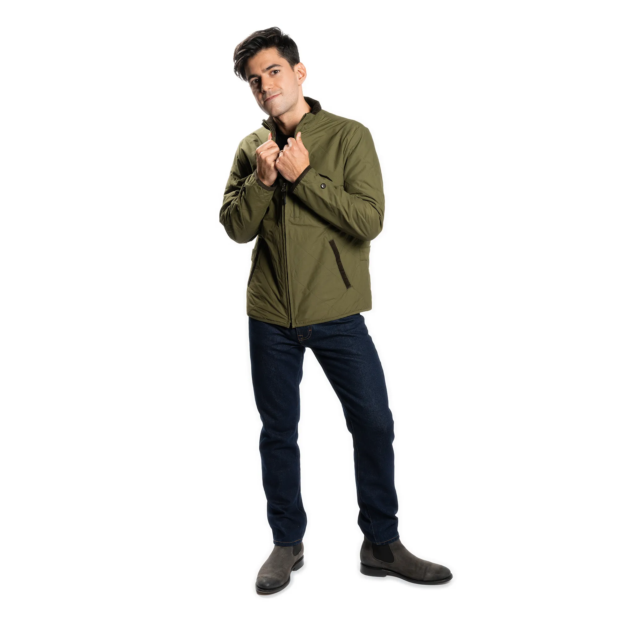 Quilted Jacket - Olive