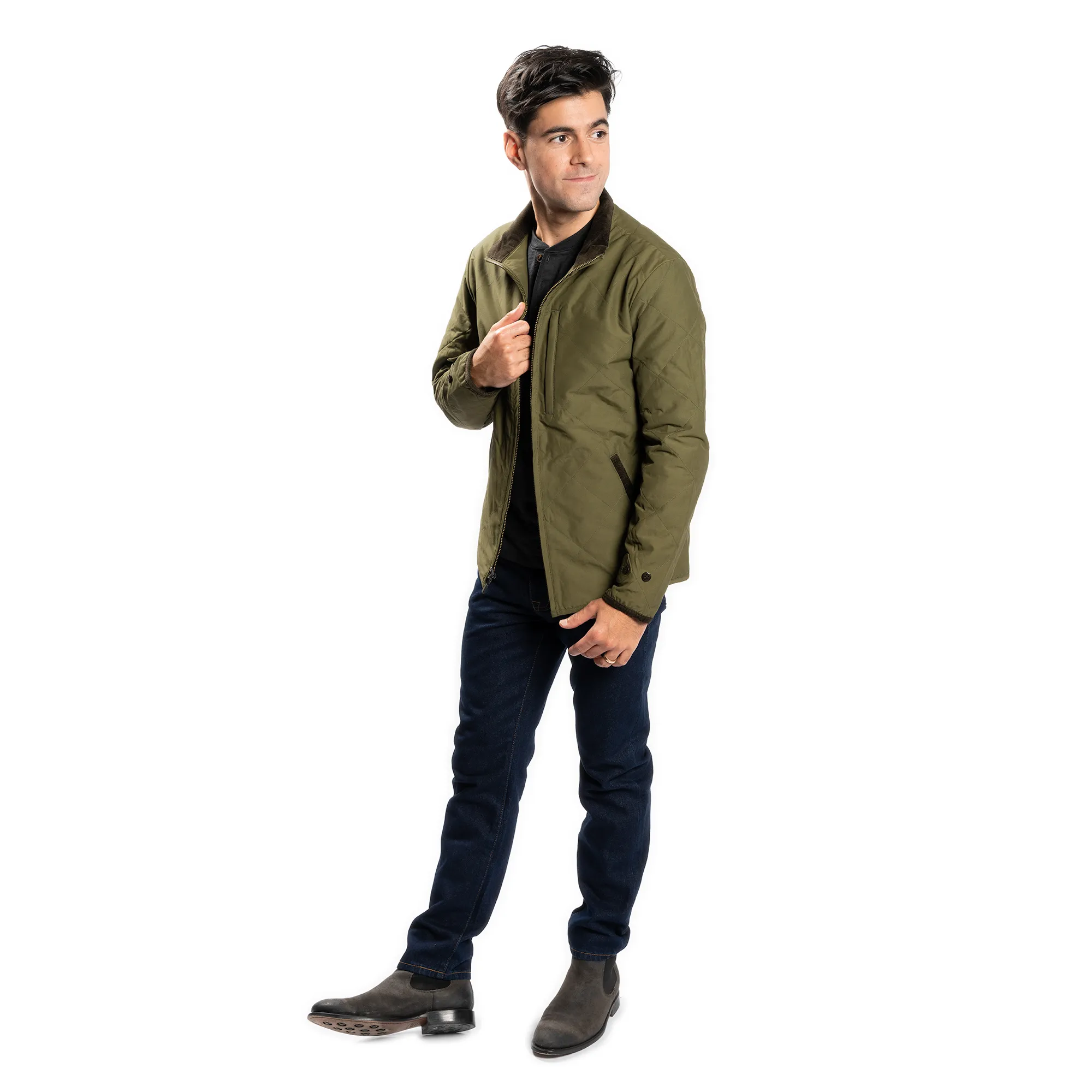 Quilted Jacket - Olive