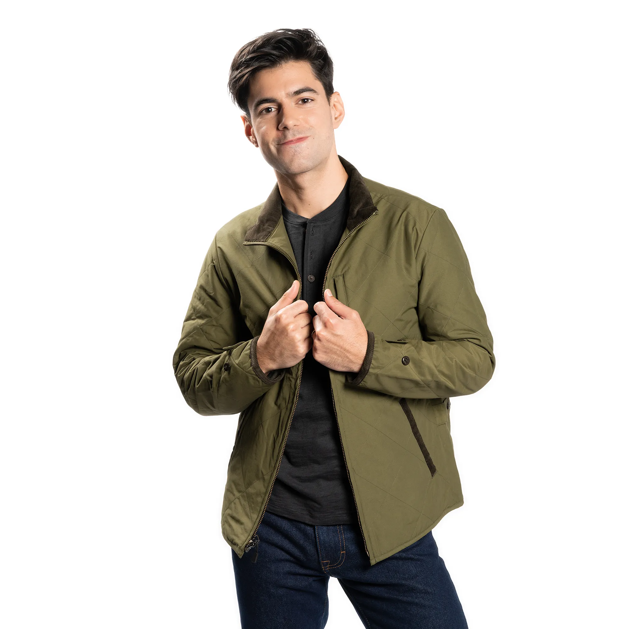 Quilted Jacket - Olive