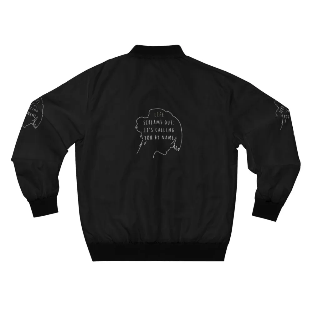 "Life Screams" Minimalist Bomber Jacket