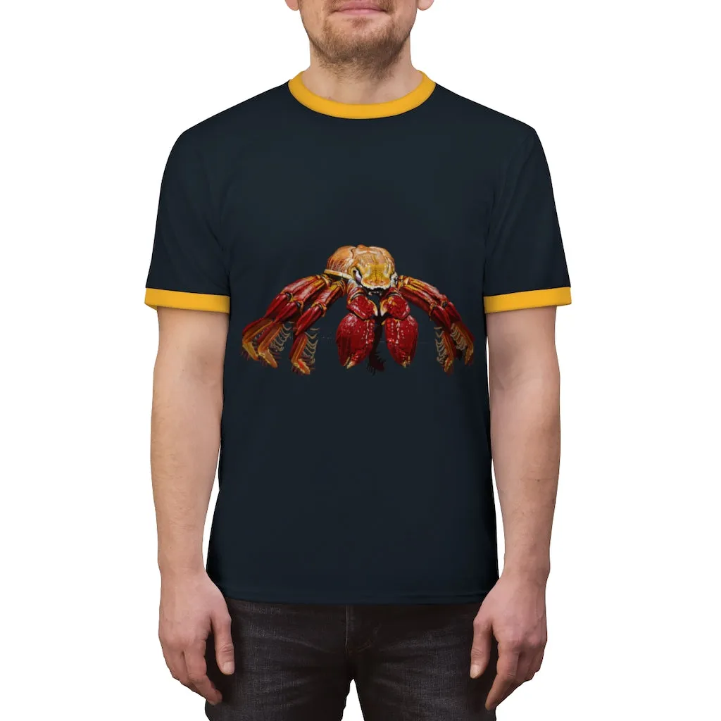 Red Crab Unisex Ringer Tee