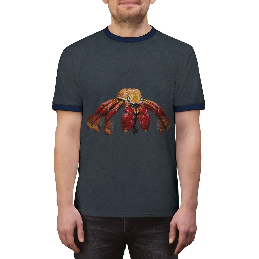 Red Crab Unisex Ringer Tee