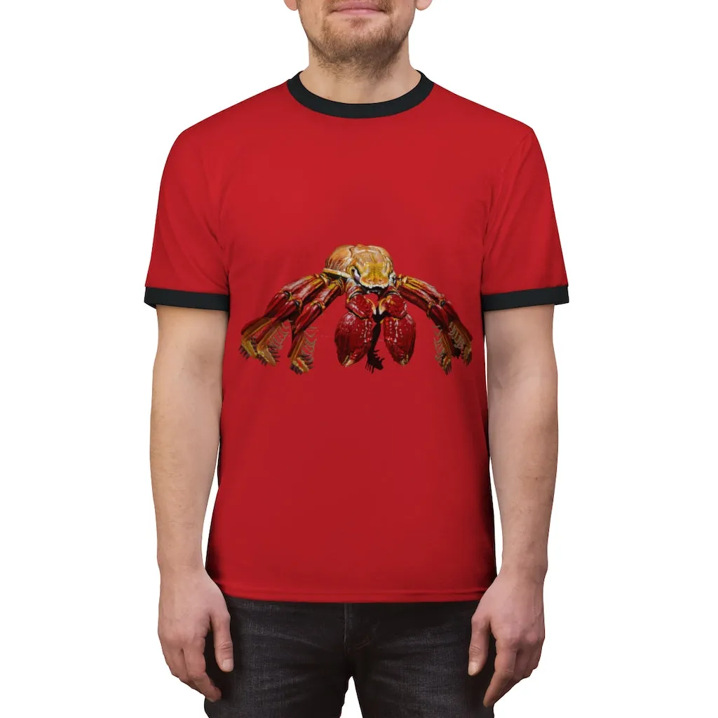 Red Crab Unisex Ringer Tee