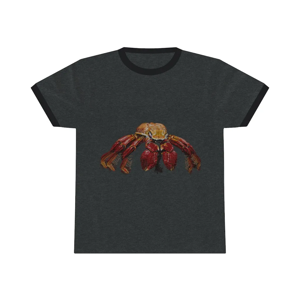 Red Crab Unisex Ringer Tee