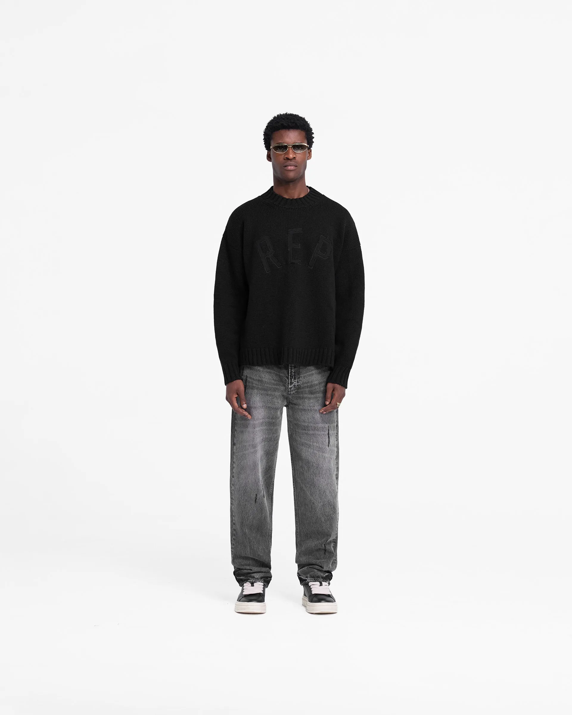 Rep Knit Jumper - Black