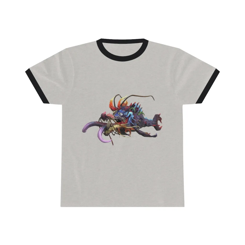 Ryuuk the Fish Dragon God Unisex Ringer Tee