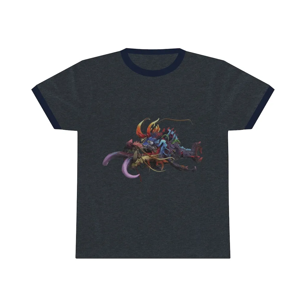 Ryuuk the Fish Dragon God Unisex Ringer Tee