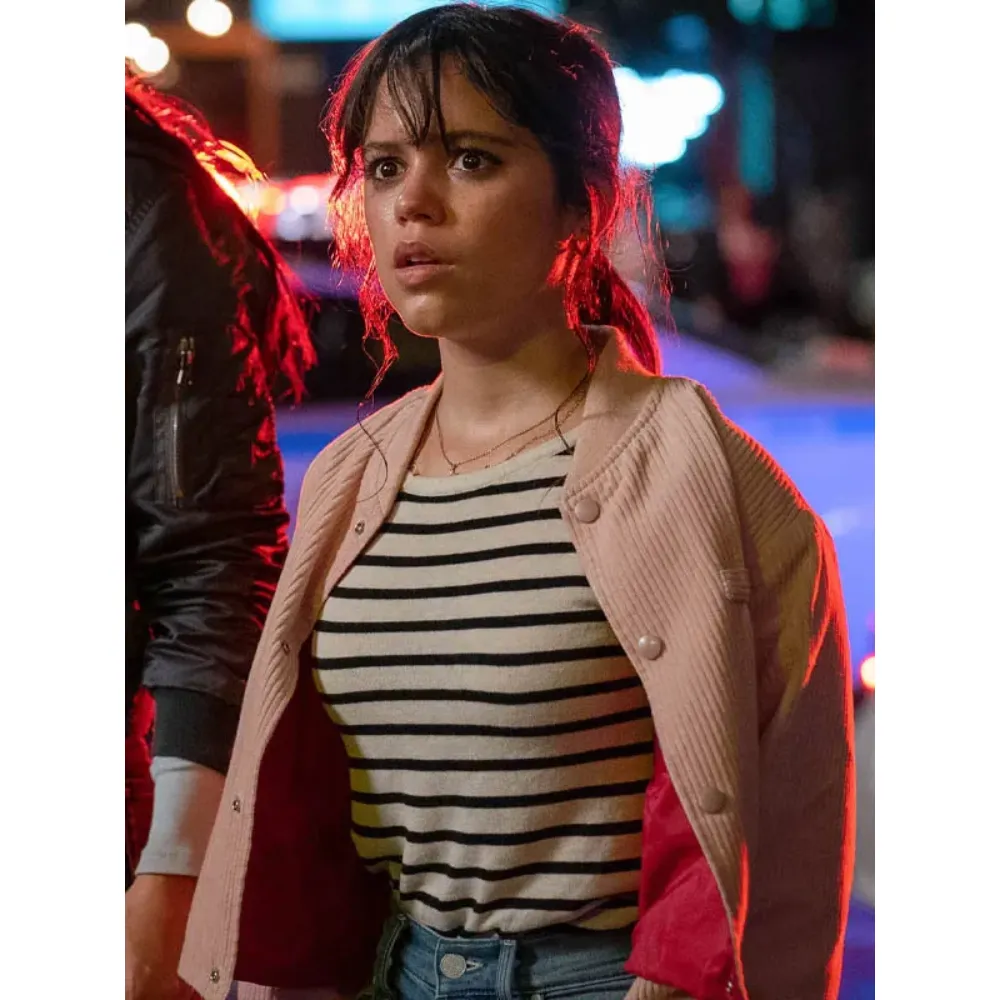 Scream 6 2023 Jenna Ortega Pink Bomber Jacket