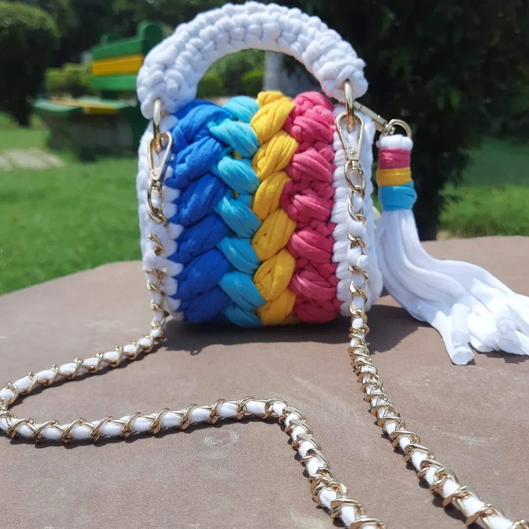 Shiroli Handmade Super Cute Mini Particolored Bag