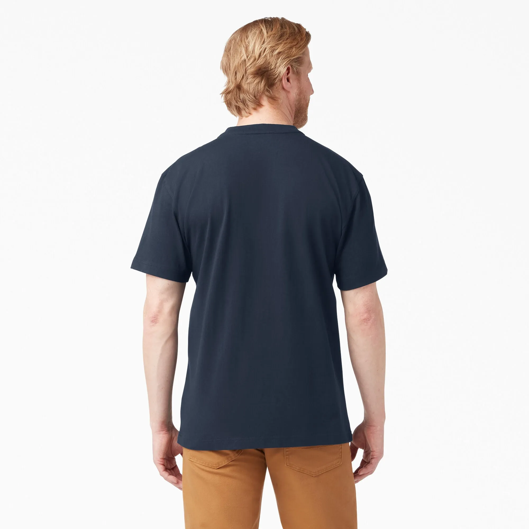 Short -Sleeved Shirt - Dickies Short Sleeve Heavyweight Henley T-Shirt, Dark Navy, WS451DN