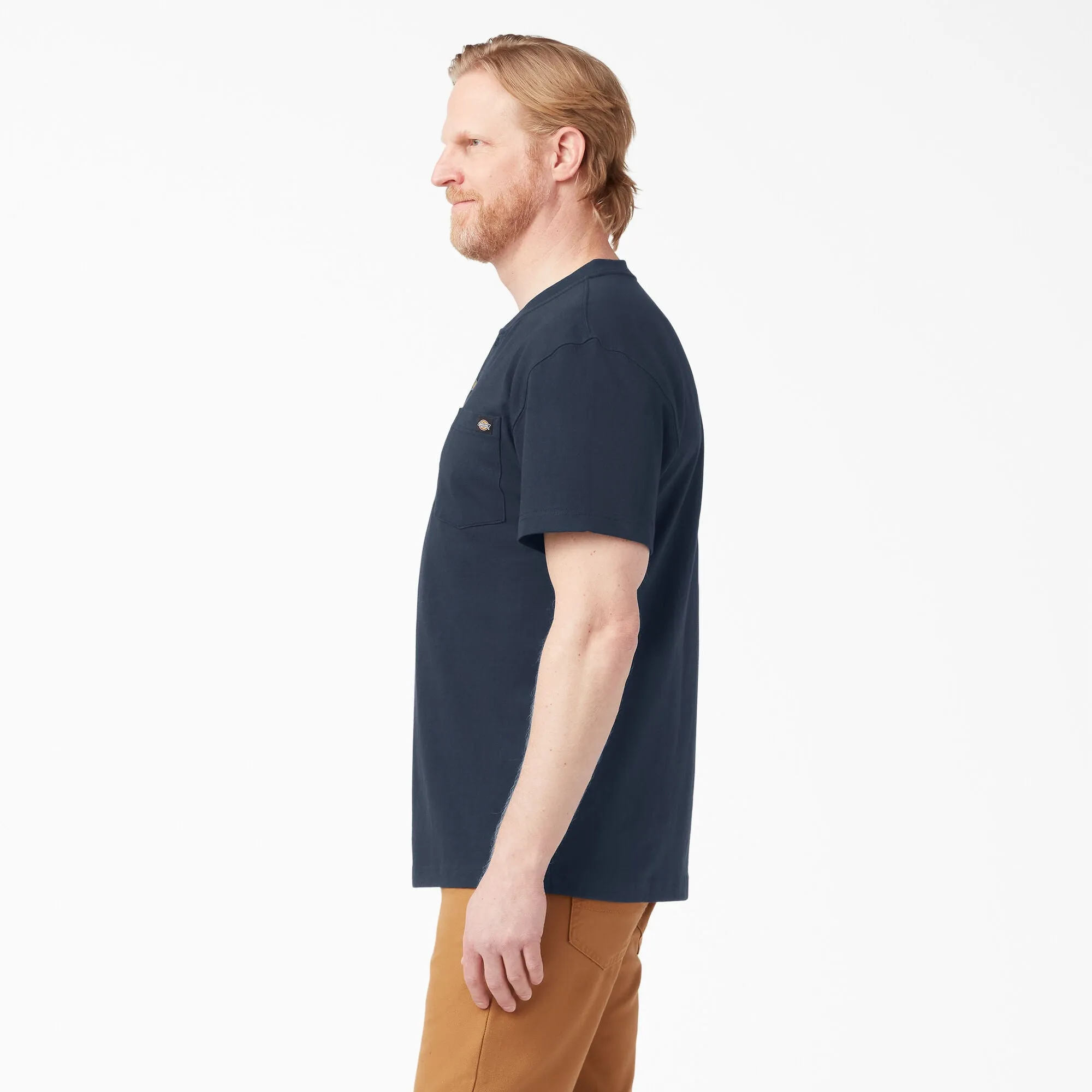 Short -Sleeved Shirt - Dickies Short Sleeve Heavyweight Henley T-Shirt, Dark Navy, WS451DN