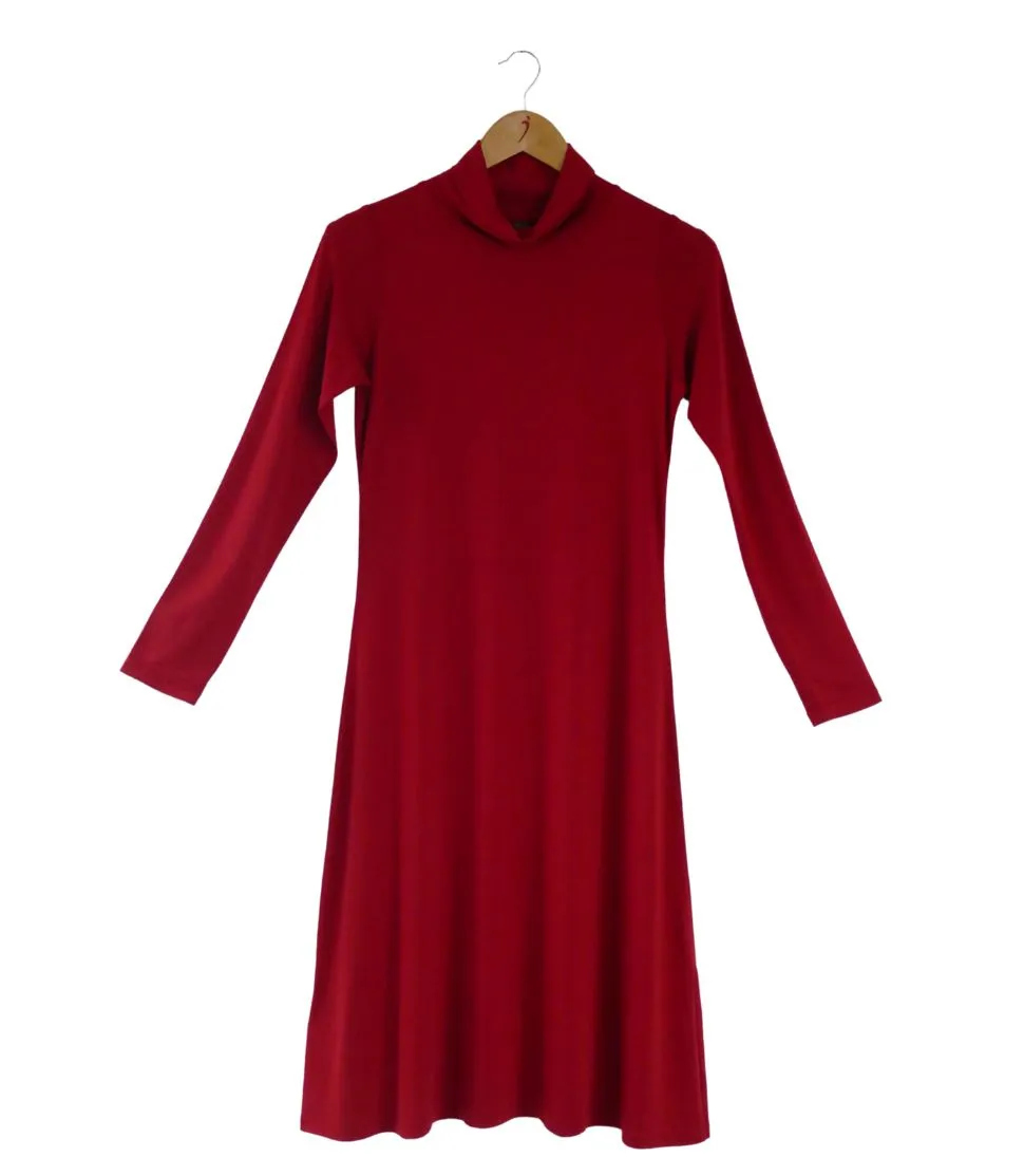 Silkspun High-Neck Dress