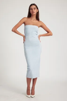 Sky Suede Tube Dress