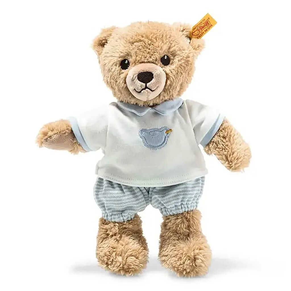 Sleep Well Teddy Bear w/ Blue Pajamas 10 in