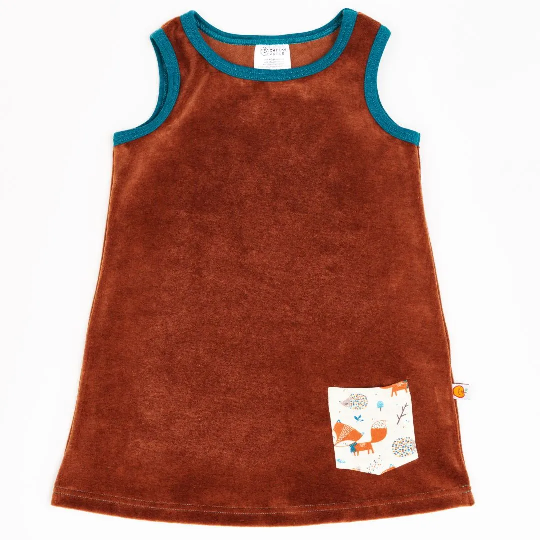 Sleeveless dress with pocket "Nicki Copper/Fox & Hedgehog"