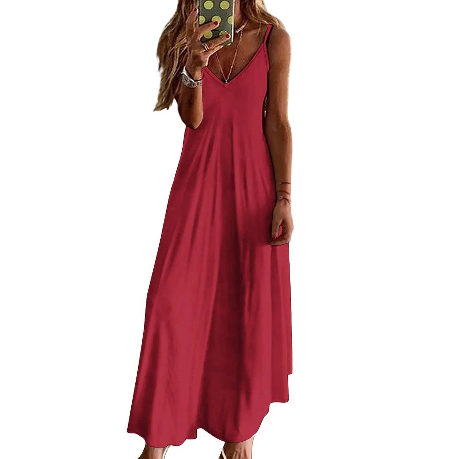 Spaghetti Strap Ankle-Length Dress Long dress Tamarillo