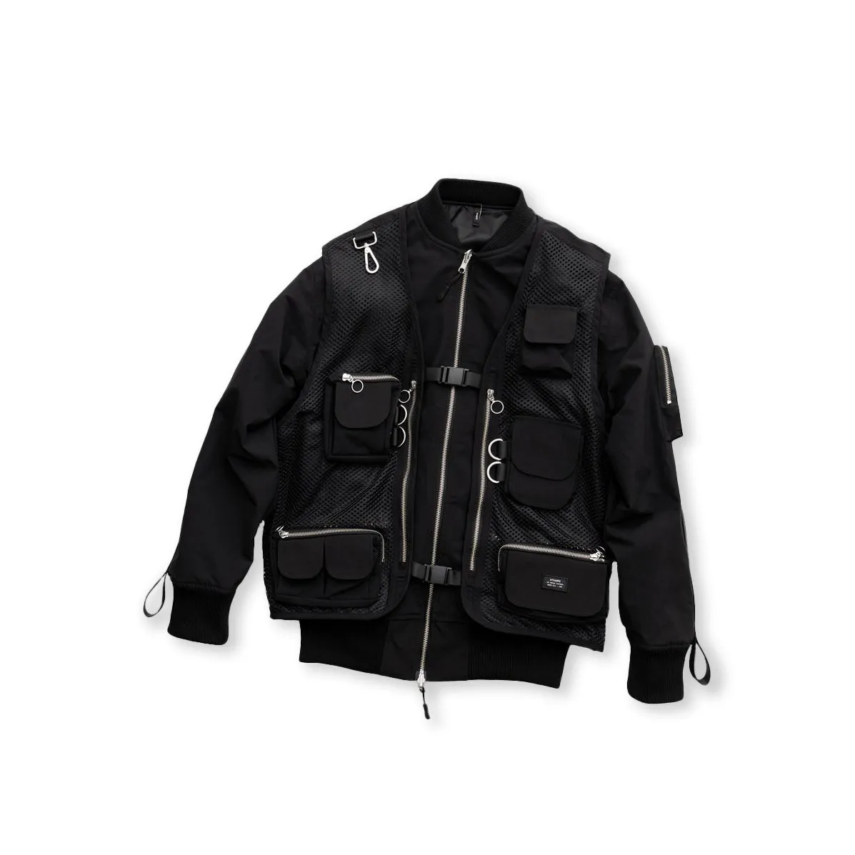 STAMPD Reversible Utility Bomber Jacket Black