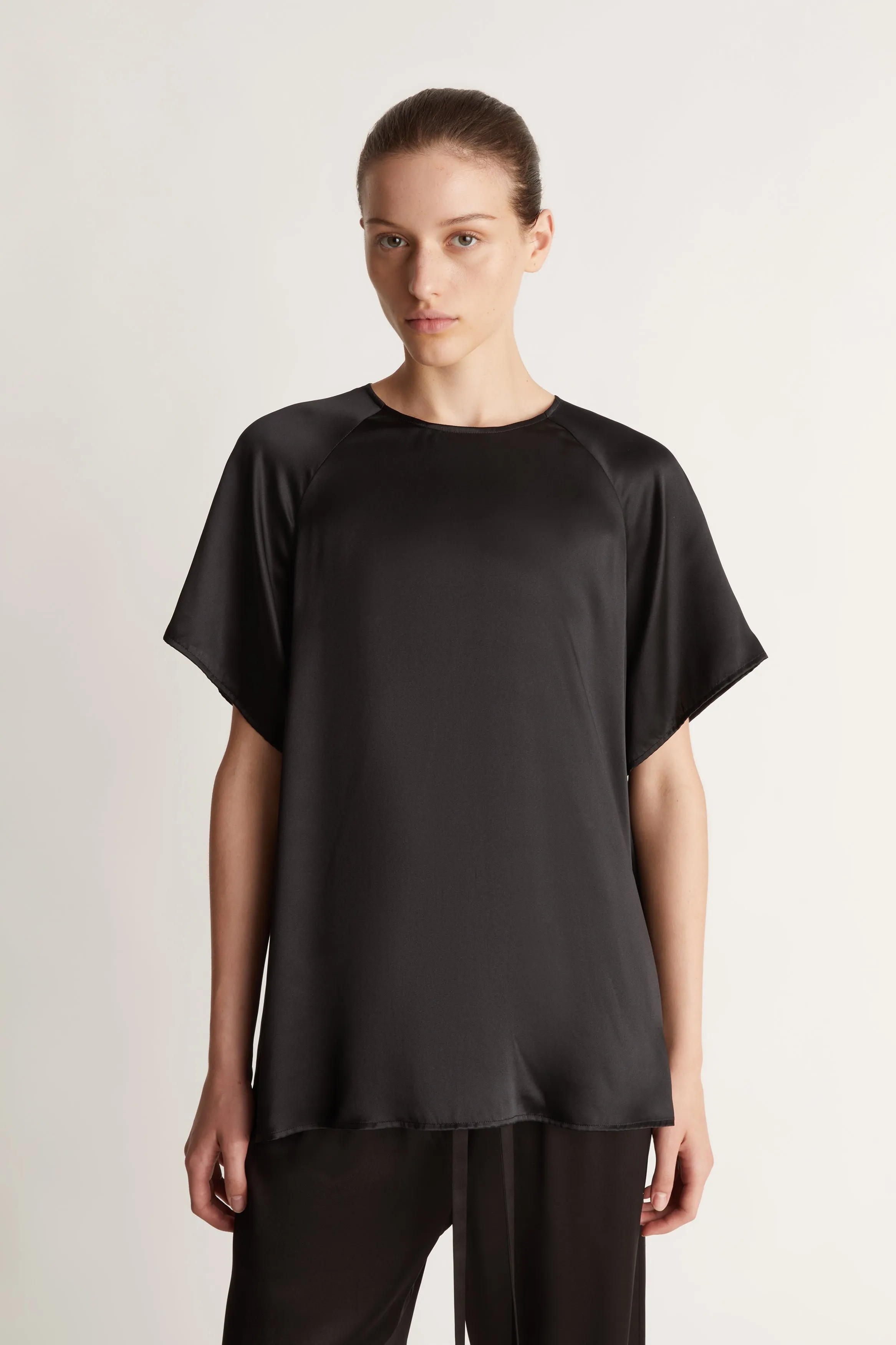 Stella Silk Satin Raglan Tee