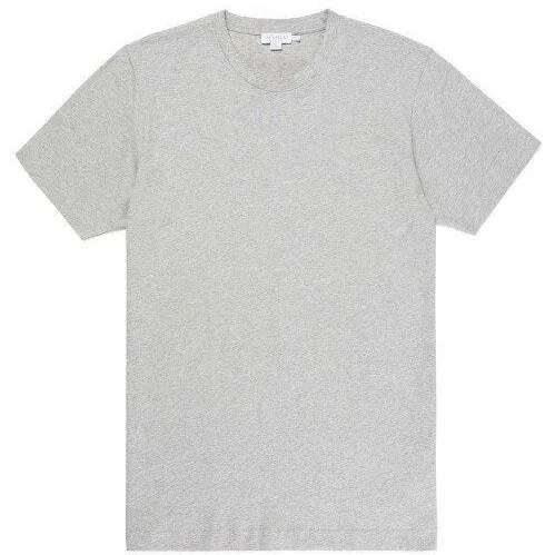 Sunspel Organic Riviera T-Shirt Grey Melange