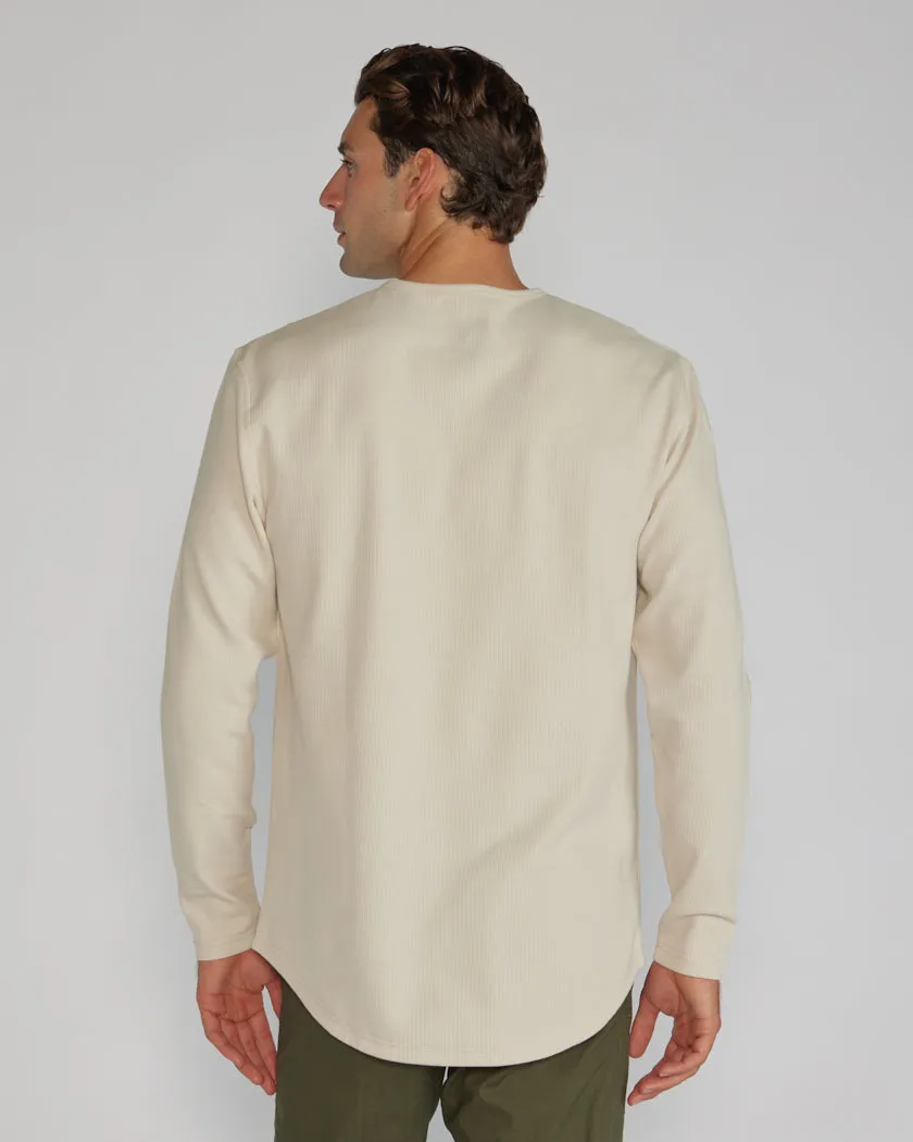 Thermal Henley Drop-Cut Long Sleeve