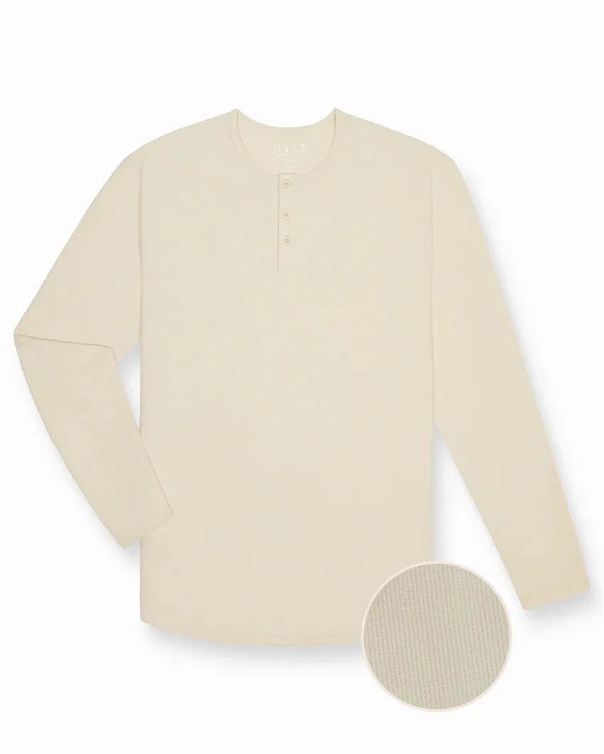 Thermal Henley Drop-Cut Long Sleeve