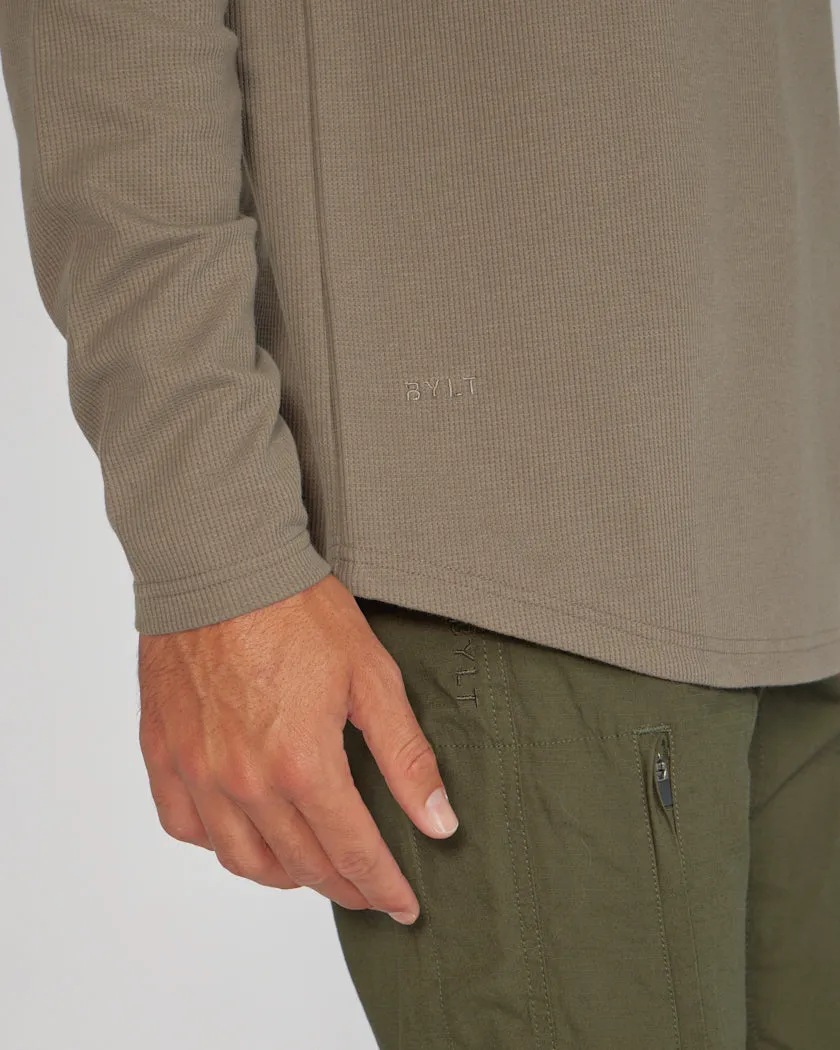 Thermal Henley Drop-Cut Long Sleeve