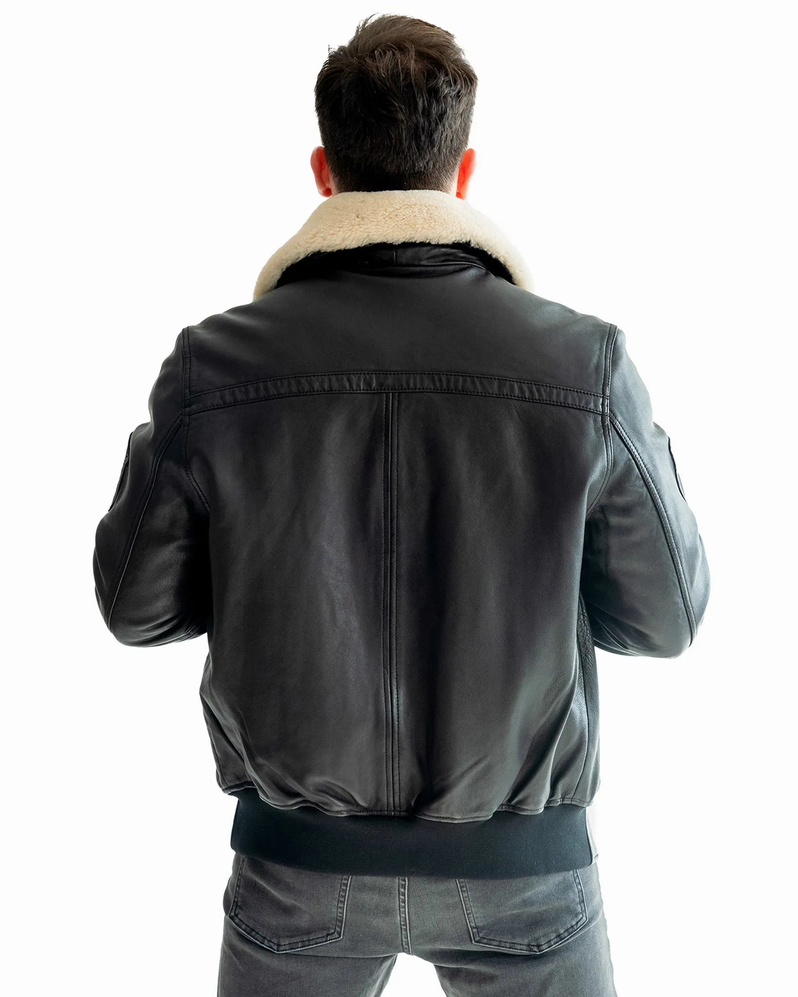 TOP GUN® AVIATOR LUXURY LEATHER BOMBER